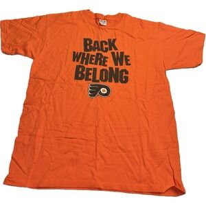 Back Where‎ We Belong Vintage Philadelphia Flyers Stadium Giveaway T-Shirt L
